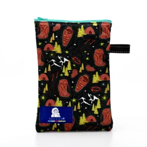 Kula Pocket (Waterproof Antimicrobial Bag) - 'Night Hike' Design with black zipper, Kula Cloth sold separately